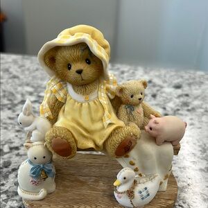 Cherished Teddies Lucille with Pink and Brown Accents